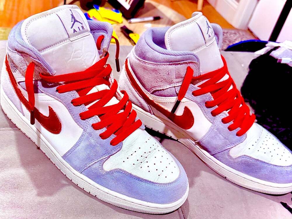 Air Jordan 1 Mid SE 'Grey Red' Size 12